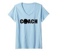 Women's Hockey Coach V-Neck T-Shirt