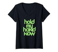 Womens Hold My Hand Now Han Bias Minsung Forever skz Fans Love Kpop V-Neck T-Shirt