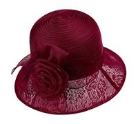 Women's Holiday Beach Visor Hat Sun Hat Blue Neck Protection, red, One Size