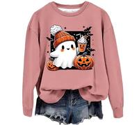 Womens Holiday Clothes Navy Jumper Ugly Shirts for Women Best Tops for Women UK White Ghost Costume Ghost Costume Adult Gothic Autumn Clothing