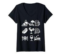 Womens Holiday Plans Funny Vacation Intinerary Cruise V-Neck T-Shirt