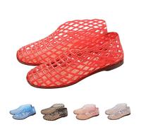 Women's Hollow Flat Jelly Sandals Bird-Nest Ballet Soft Plastic Shoe