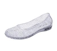 Women's Hollow Flat Jelly Sandals Bird Nest Ballet Soft Plastic Shoe Summer Beach Jellies Breathable Clear Hollow Shoes