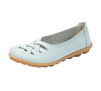 Womens Hollow Out Comfortable Loafers,Casual Round Toe Moccasins Comfort Lightweight Shoes Women's Loafers Moccasin Women Ladies Navy Sandals for Walk Office (08 Light Blue,4)