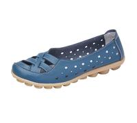 Womens Hollow Out Comfortable Loafers,Casual Round Toe Moccasins Slip On Loafer Women's Loafers Moccasin Slippers Women Shoes Hot Pink Sandals for Walk Office (07 Blue,7)