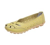Womens Hollow Out Comfortable Loafers,Women Moccasins Deck Boat Shoes Slip On Women's Loafers Casual Loafer for Toe Post Sandals Women Walk Office Indoor Outdoor (11 Green,6)