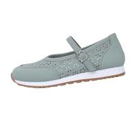 Women's Hollow Out Mary Jane Flats Breathable Wide Width Slip on Shoes with Arch Support Slip-Resistant Adjustable Walking Shoes Lightweight Casual Workout Footwear for Gym (Light Green, 4)