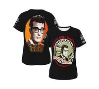 Womens Holly Singer Buddy T Shirt Graphic tee Shirt Summer Short Sleeve Crewneck Loose Cute Casual Versatile Fashionable Classic Tees Tops S-XXL