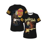 Womens Holly Singer Buddy T Shirt Graphic tee Shirt Summer Short Sleeve Crewneck Loose Cute Casual Versatile Fashionable Classic Tees Tops S-XXL