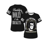 Womens Holly Singer Buddy T Shirt Graphic tee Shirt Summer Short Sleeve Crewneck Loose Cute Casual Versatile Fashionable Classic Tees Tops S-XXL