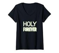 Womens 'HOLY Forever Worship Song for Youth Group V-Neck T-Shirt