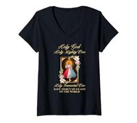 Womens HOLY GOD Have Mercy ON US V-Neck T-Shirt