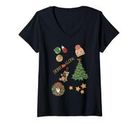 Women's Home Alone Ornaments Christmas V-Neck T-Shirt