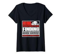 Women's Home Inspector Building Inspector Finding Hidden Surprises V-Neck T-Shirt