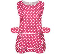 Womens Home Work School Kitchen Catering Cleaning Bar Plus Size Plain Printed Coloured Front Large Pocket Side Button Fastening Tabard Apron
