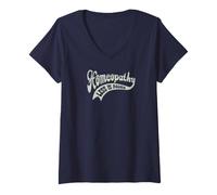 Women's Homeopathy Less More V-Neck T-Shirt