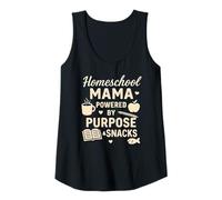 Womens Homeschool Mama Powered By Purpose Christian mom Tank Top
