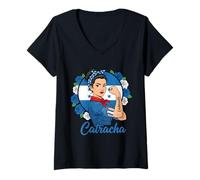 Women's Honduran Unbreakable Catracha Strong Woman V-Neck T-Shirt