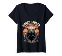 Womens Honey Badger is My Spirit Animal V-Neck T-Shirt