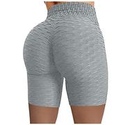 Womens Honeycomb Sports Shorts High Waist Yoga Booty Shorts Scrunch Butt Lifting Hot Pants Anti Cellulite Gym Activewear Dancing Yoga Leggings Cycling Tights Athletic Slim Fit Workout Pants
