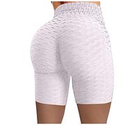 Womens Honeycomb Sports Shorts High Waist Yoga Booty Shorts Scrunch Butt Lifting Hot Pants Anti Cellulite Gym Activewear Dancing Yoga Leggings Cycling Tights Athletic Slim Fit Workout Pants