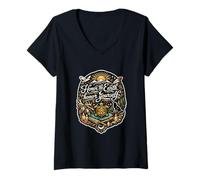 Women's Honor THE Earth Honor Yourself Nature Quote V-Neck T-Shirt