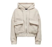 Women's hooded fleece Only Teddy Onltanja Beige L