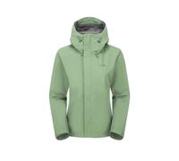 Rab Women's Downpour Jacket - Lightweight Waterproof Hooded Coat for Hiking & Trekking - Fig Green - X-Small