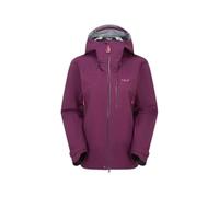 Rab Women's Firewall Mountain Jacket - Lightweight Waterproof Hooded Coat for Climbing & Hiking - Mulberry - X-Small
