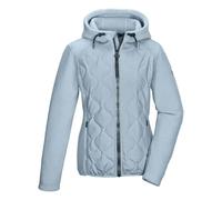 killtec Women's Fleece Jacket/Hybrid Jacket with Hood KSW 108 WMN FLC JCKT, Light Ice Blue, 36, 43613-000