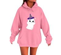 Women's Hooded Pullover Halloween Oversized Hoodies Sweat Jacket Cropped Hooded Jacket Pullover Sweatshirt Top Blouse Tops Large Sizes Drawstring Long Sleeve Shirt with Hood
