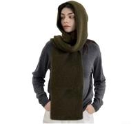 Women's Hooded Scarf Winter Knit Shawl Warm Windproof Soft Wool Blend Pull | Soft Wool Blend, All-in-one Hat & Scarf, 32x94cm, Autumn Winter Wear, Easy Pull-on Style