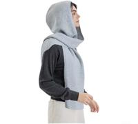 Women's Hooded Scarf Winter Knit Shawl Warm Windproof Soft Wool Blend Pull | Soft Wool Blend, All-in-one Hat & Scarf, 32x94cm, Autumn Winter Wear, Easy Pull-on Style