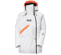 Women's hooded ski jacket Helly Hansen Powchaser Asym Gris M