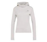 adidas Women's Adi365 Running Essentials Winterized Hooded Long Sleeve Sweatshirt, grey one, L