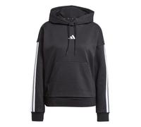 Adidas Women's ESSENTIALS 3-Stripes Full-Zip Fleece Hoodie Black/White XS
