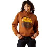 Women's hooded sweatshirt Ariat Essential Sendero Slow Horses Orange L