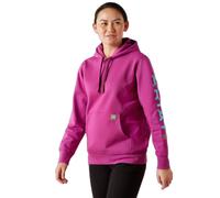ARIAT Women's Rebar Graphic Hoodie, Willowherb/Maui Blue, Large