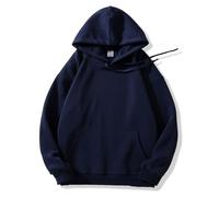 Women's Hooded Sweatshirt, Drawstring Pocket Pullover with Long Sleeve, Loose Comfortable Fit(Navy blue,L)