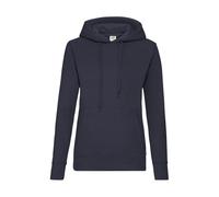 Women's hooded sweatshirt Fruit of the Loom Classic Bleu 2XL