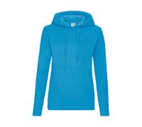 Fruit of the Loom Women's Classic Hooded Sweat Lady-Fit Sweatshirt, Blue (Azure Blue 310), S