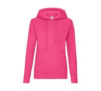Women's hooded sweatshirt Fruit of the Loom Classic Rose XS