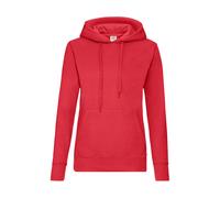 Women's hooded sweatshirt Fruit of the Loom Classic Rouge M