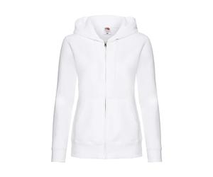 Women's hooded sweatshirt Fruit of the Loom Premium Blanc M
