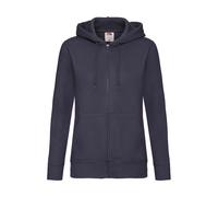 Women's hooded sweatshirt Fruit of the Loom Premium Bleu XS