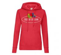 Women's hooded sweatshirt Fruit of the Loom Vintage Logo Print Rouge XS