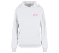 Women's hooded sweatshirt Miss Tee All We Need Is Love Blanc XL