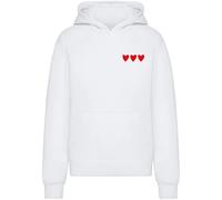 Miss Tee Amour Toujours Heart Hoodie White L Woman