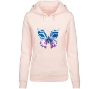 Women's hooded sweatshirt Miss Tee Chromed Butterfly Rose L