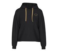 Women's hooded sweatshirt Pieces Chilli Heart Noir S